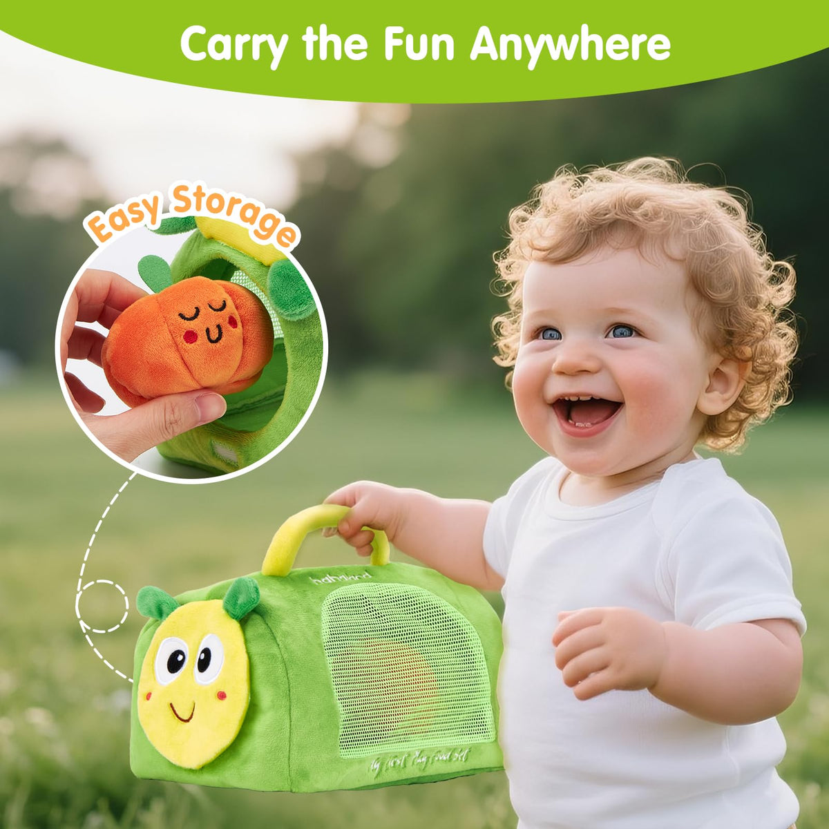 Hahaland baby-safe-mirror adds reflective discovery during playtime.