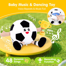 hahaland baby toy with voice repeat repeats your baby's sounds during bounce.