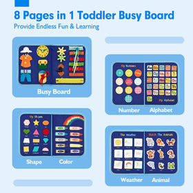 hahaland Busy Board alphabet tiles support early literacy through hands-on learning.