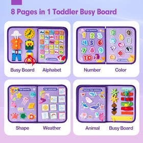 Hahaland Busy Board button closure promotes hand-eye coordination during play