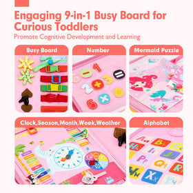 hahaland Busy Board-buttons develop hand-eye coordination and fastening skills