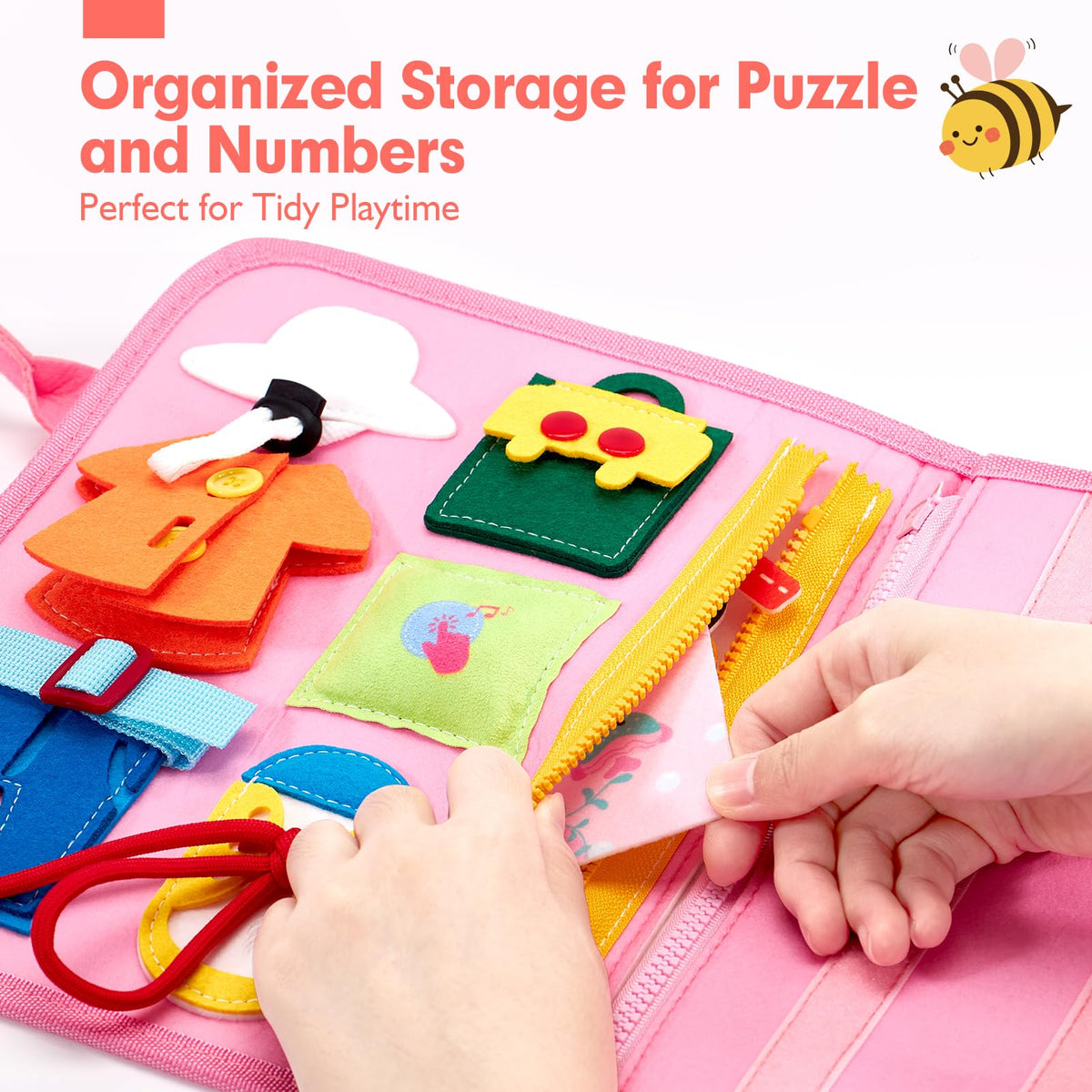 hahaland Busy Board-clock teaches time concepts with engaging time-telling activity