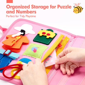 hahaland Busy Board-clock teaches time concepts with engaging time-telling activity