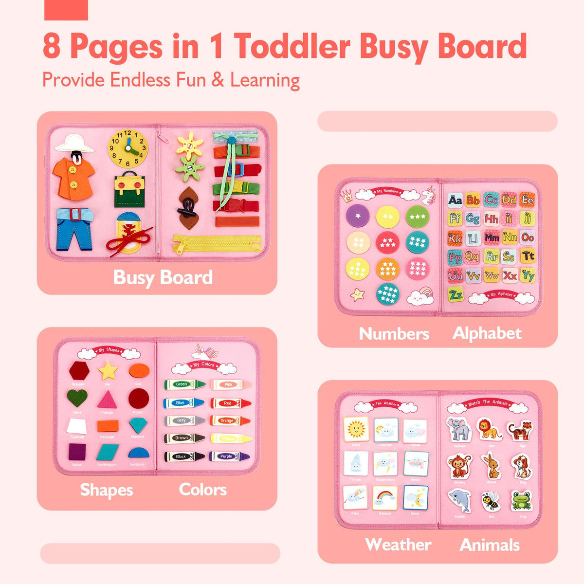 Hahaland Busy Board numbers and counting support basic math practice during independent play.