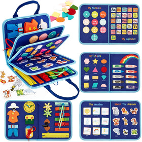 hahaland Busy Board removable cognitive pieces enable varied activities.