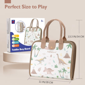 Hahaland Busy Board travel-ready design fits bags for quick learning sessions