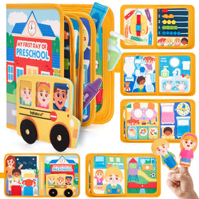 Hahaland Busy Book cover with inviting colors to spark early learning.