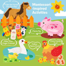 Hahaland Busy Book vegetable match game promotes early math and color recognition