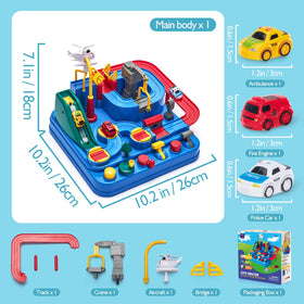 Hahaland color-coded track elements boost color recognition during play.