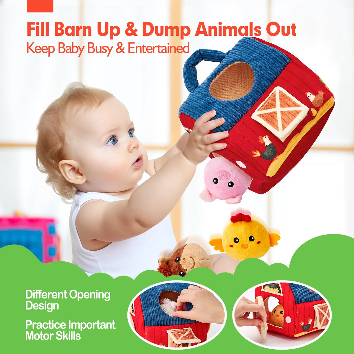 Hahaland Crinkle Plush enhances sensory time with rustling textures and soft squeezes.