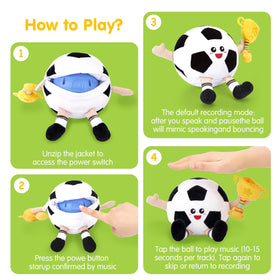 hahaland cute plush soccer design grabs attention during early play sessions.