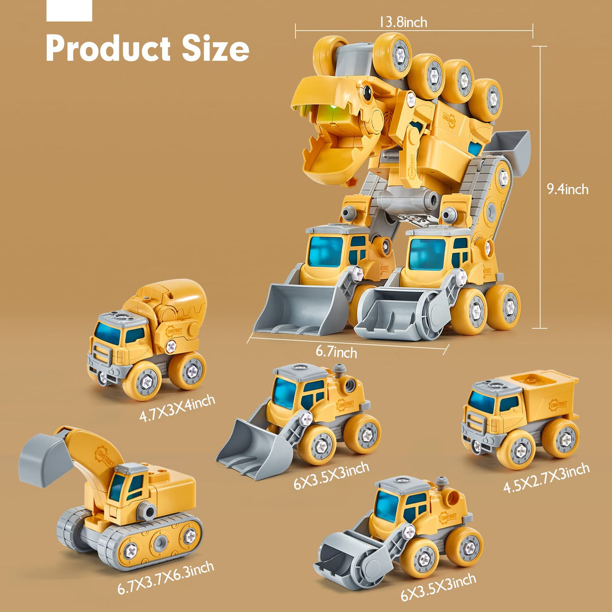 Hahaland included dinosaur-egg screwdriver makes assembly easy.