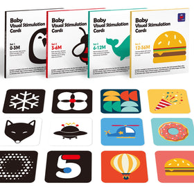 Hahaland high-contrast black-and-white flash cards for newborn visual focus