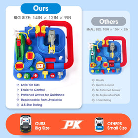 Hahaland large safe buttons and levers designed for easy grip by small hands
