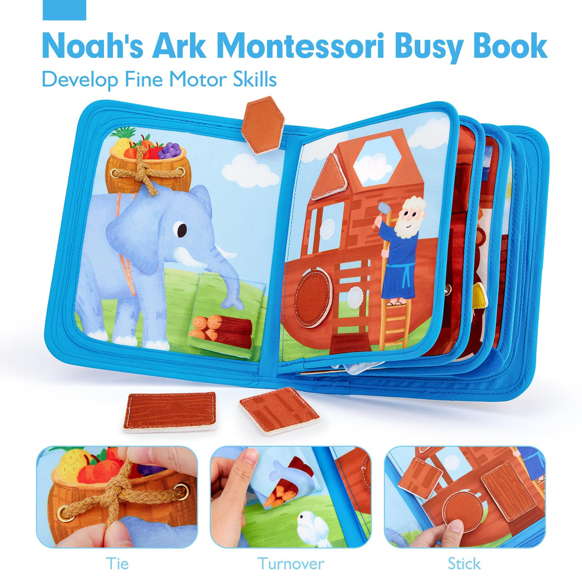 hahaland Noah's Ark pages showing animal silhouettes for sensory discovery