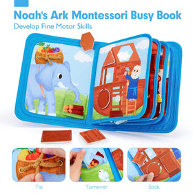 hahaland Noah's Ark pages showing animal silhouettes for sensory discovery