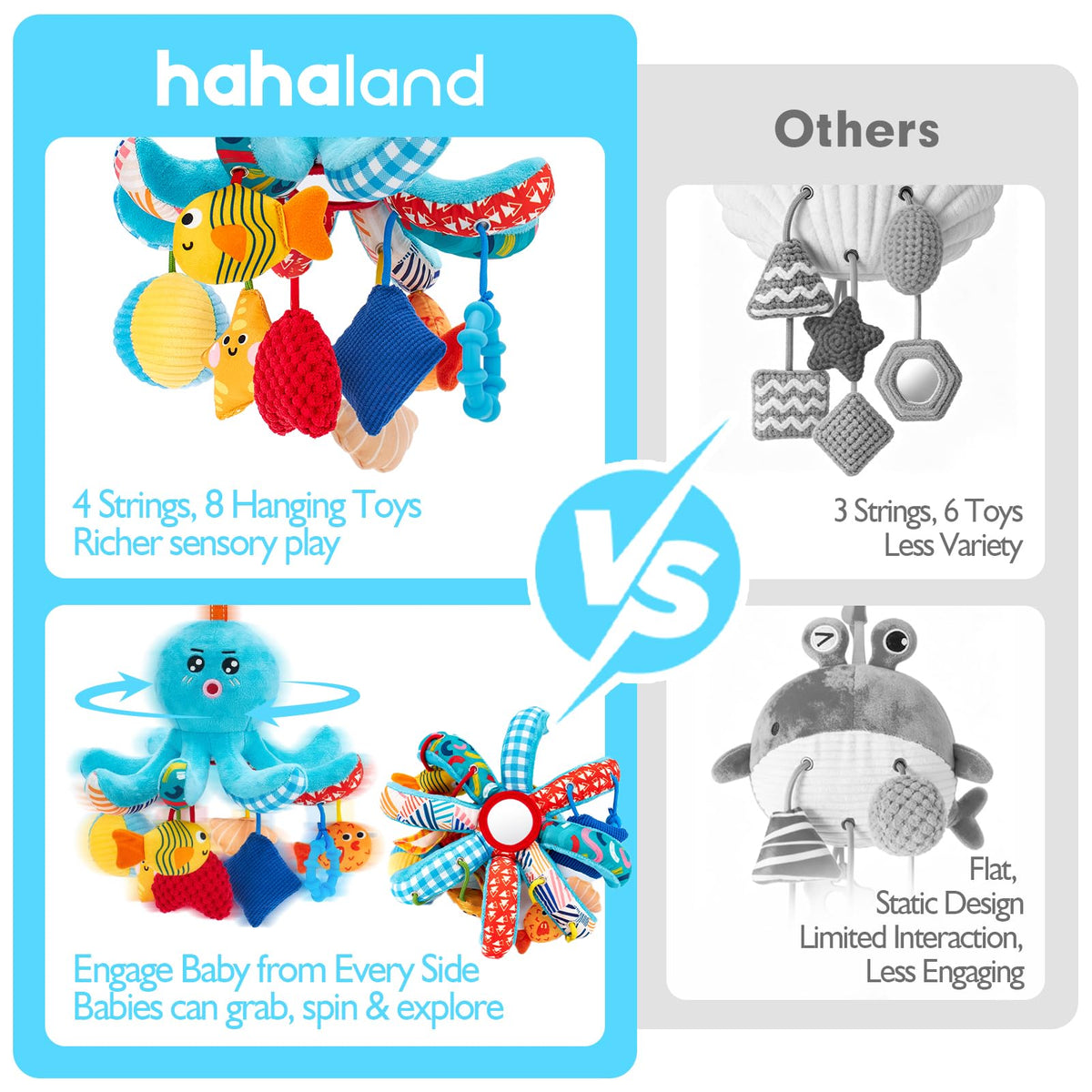 Hahaland safety-tested materials ensure baby-friendly play.