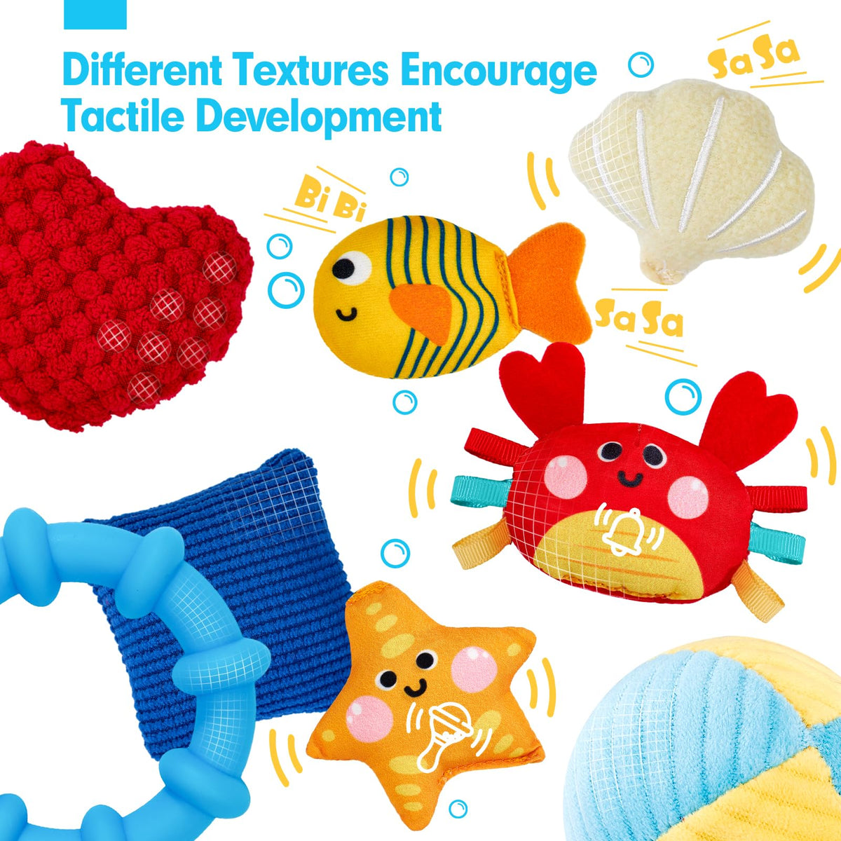 Hahaland octopus mirror encourages visual focus and curiosity.