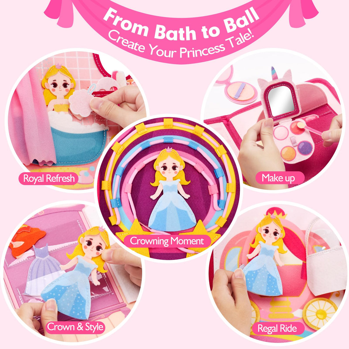 Hahaland Princess Busy Board glamour unveiled page sparks creative dress-up moments.