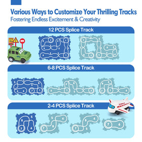 Hahaland Puzzle Racer plane follows track for interactive play and exploration