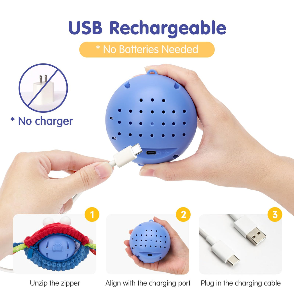 Hahaland crab toy includes recording function to hear your child's voice.