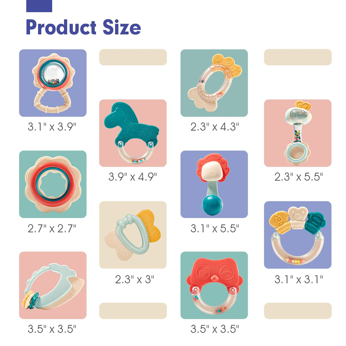 Hahaland safe materials and burr-free edges for curious babies.