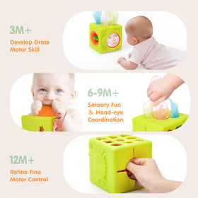 Hahaland sensory popper encourages finger strength and cause-and-effect play.