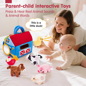 Hahaland sheep plush with soft textures invites imaginative play.