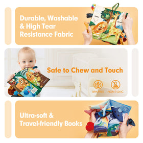 Hahaland soft chew-safe fabric: gentle on gums during teething.