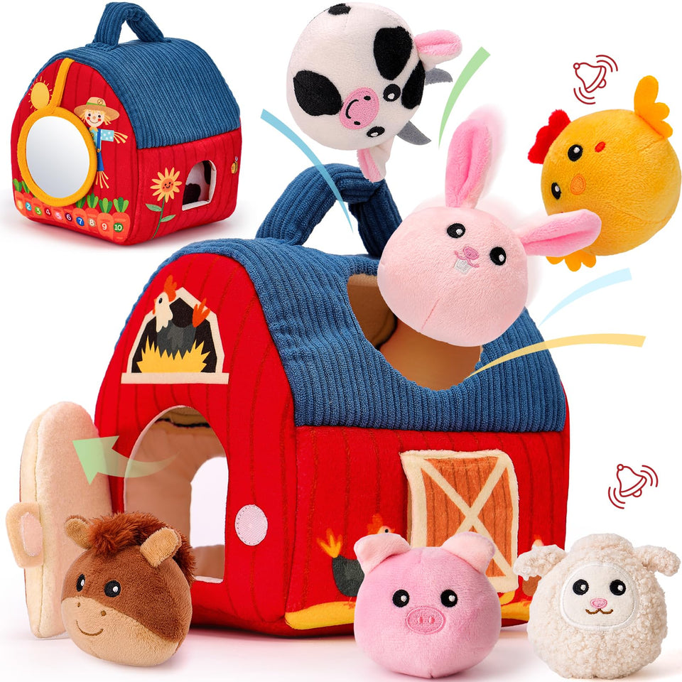 Hahaland Surprise Barn and Animals: engaging barn play for babies and sensory exploration.