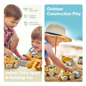 Hahaland take-apart dinosaur mixer truck supports hands-on construction play.