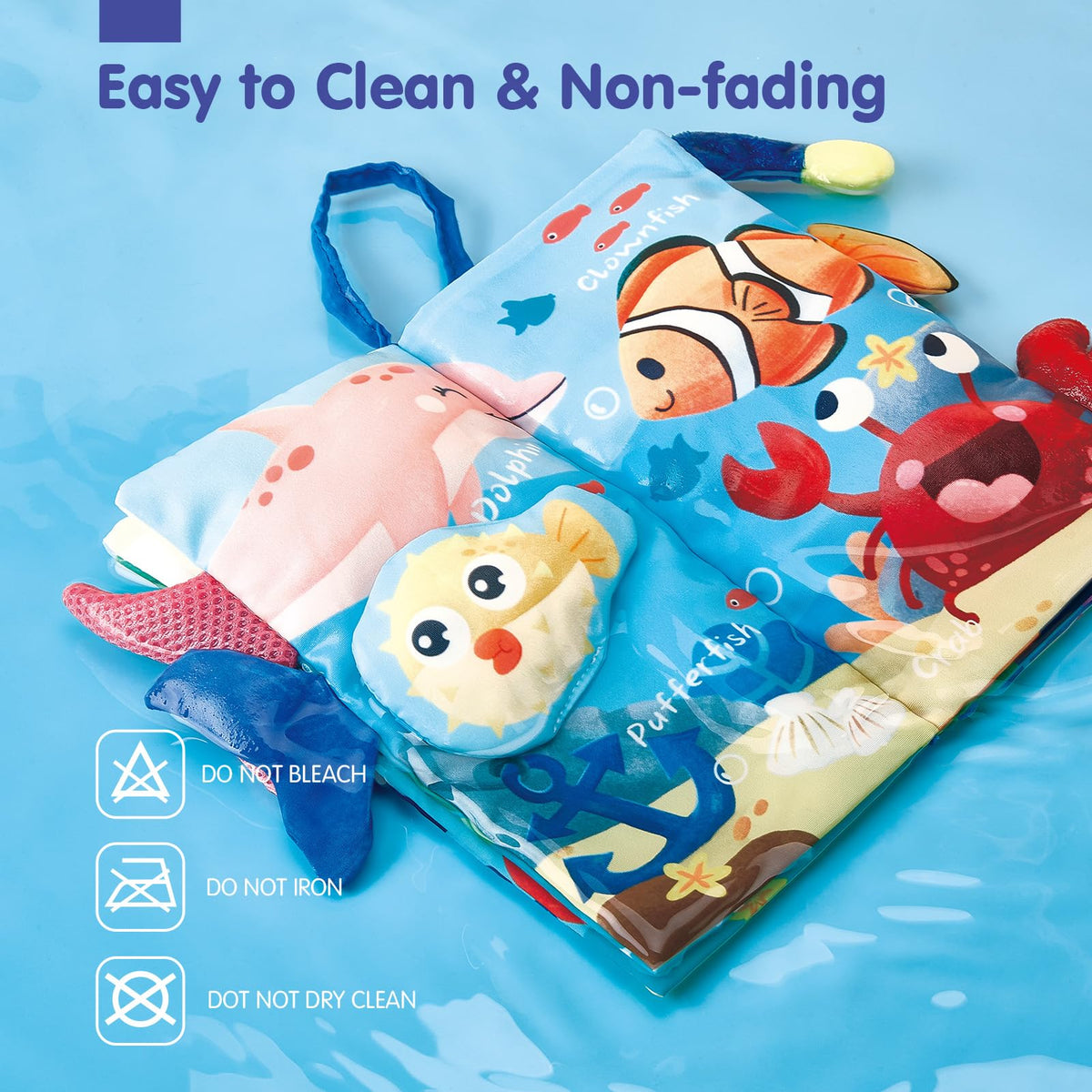 Hahaland teething-friendly materials: durable fabrics for rough play and drool.