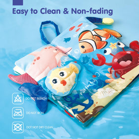 Hahaland teething-friendly materials: durable fabrics for rough play and drool.