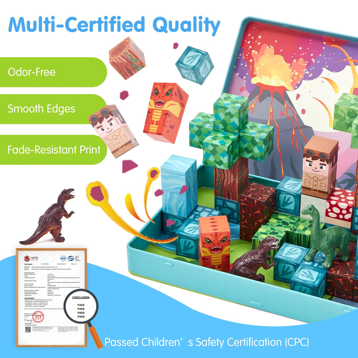 Hahaland travel-friendly play on plane or car with magnetic build set