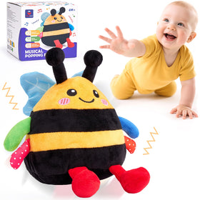 Hahaland bouncing bee toy dancing during tummy time supports early movement
