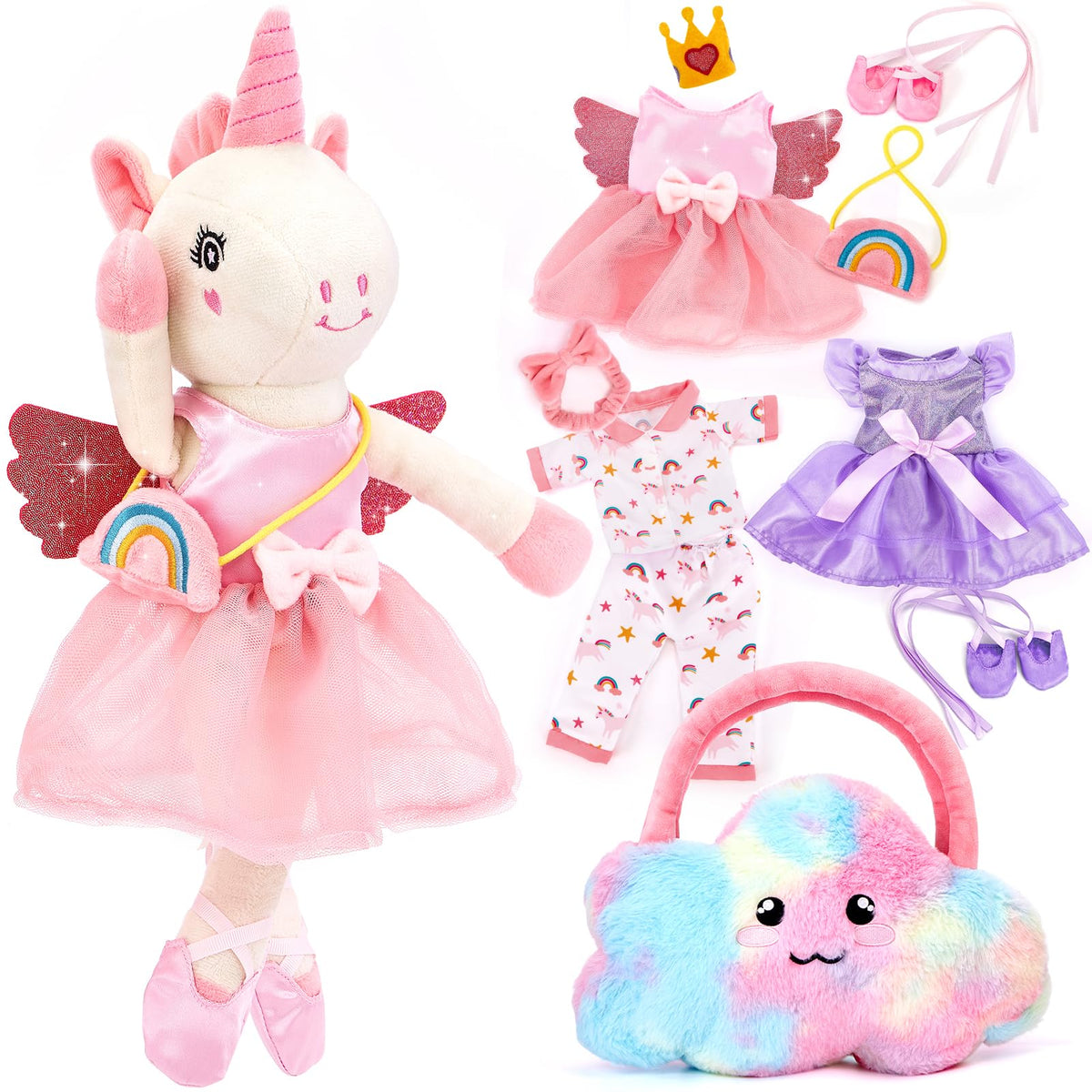 Hahaland Unicorns Ballet Doll ready for imaginative play and cuddles.