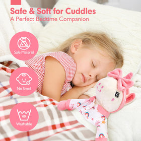 Hahaland Unicorns Dress-Up Time with easy hook-and-loop fasteners for dressing.