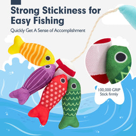 Hahaland Velcro fishing rod and fish for easy, safe catching.
