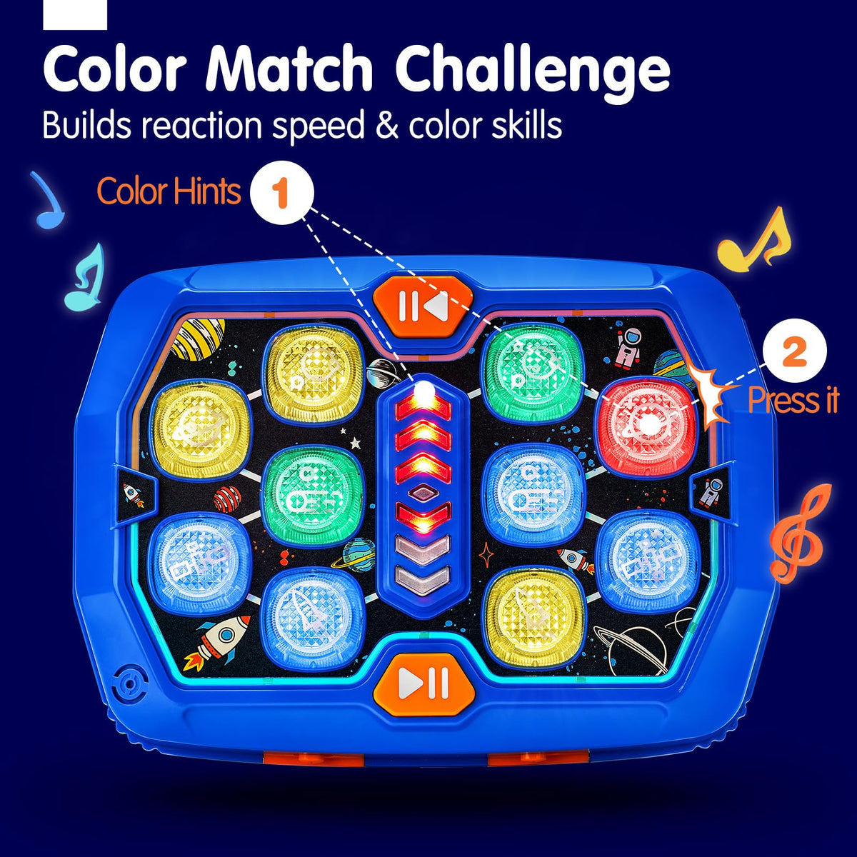 Memory sequence mode builds teamwork while replicating color orders.