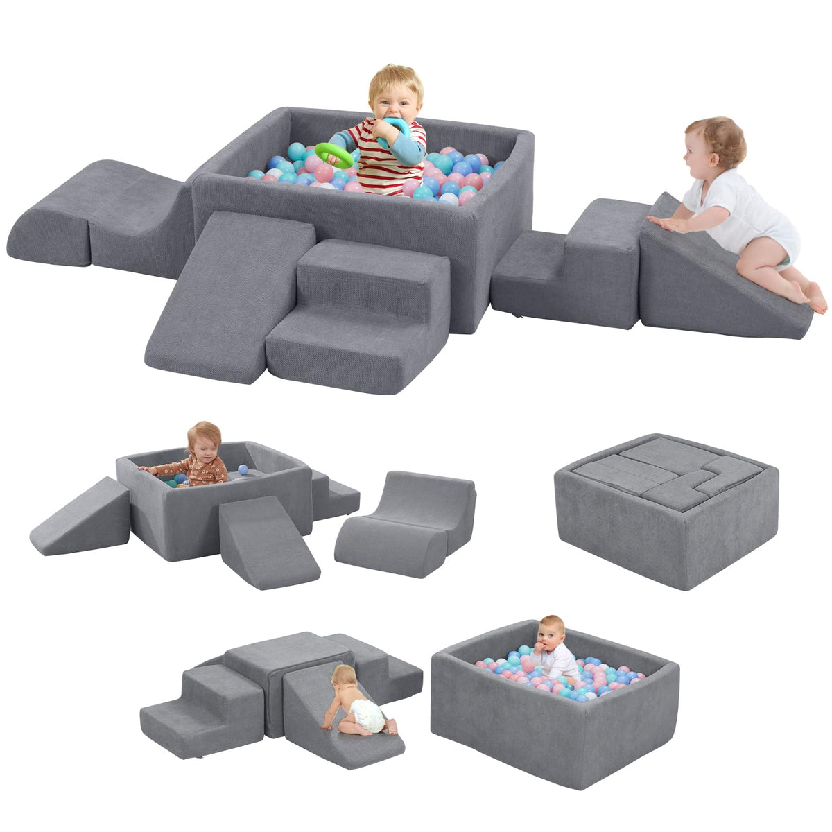 HAHASOLE foam climbing toys blocks for toddlers—safe play structure for learning through movement.