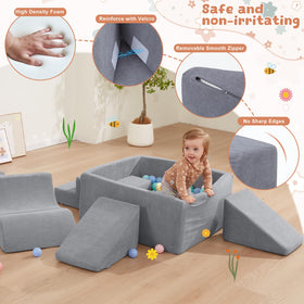 HAHASOLE foldable recliner offers a comfy rest spot during playtime.
