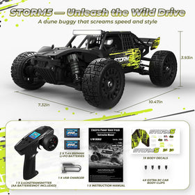 HAIBOXING 1:18 off-road tires provide high-traction grip on varied surfaces.