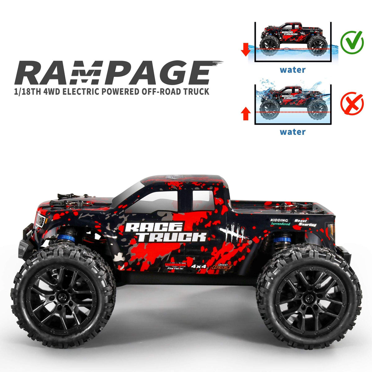 HAIBOXING 2.4GHz RC controller for precise, stable control