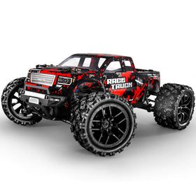 HAIBOXING 1:18 RC car rear view highlights durable drivetrain