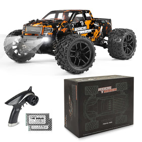 HAIBOXING 18859 oversize 1:18 truck front view with LED headlights for night off-road.