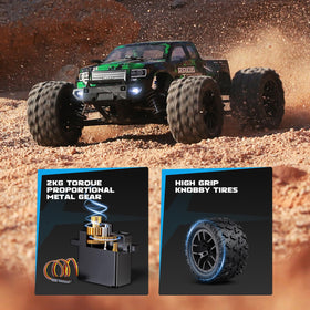 HAIBOXING 18859 truck front action demonstrates speed and stability on rough terrain
