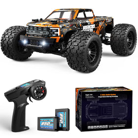 HAIBOXING 18859E front view highlights rugged off‑road chassis for durable play.