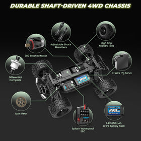 HAIBOXING 18859E RC truck side profile for versatile terrain
