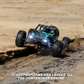 HAIBOXING 2995 RC truck off-road setup on dirt showing versatile performance