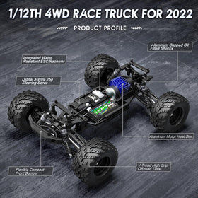 HAIBOXING 903RC off-road drive train with metal gears for durability.